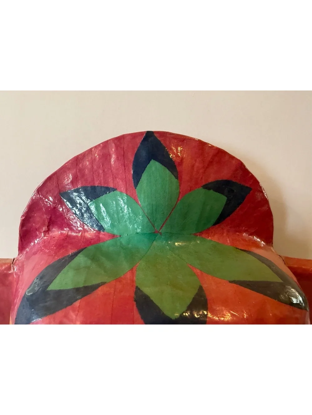 Large Hand Painted Papier Mache Tribal Wall Mask Folk Art Mexico 12-14 Inch